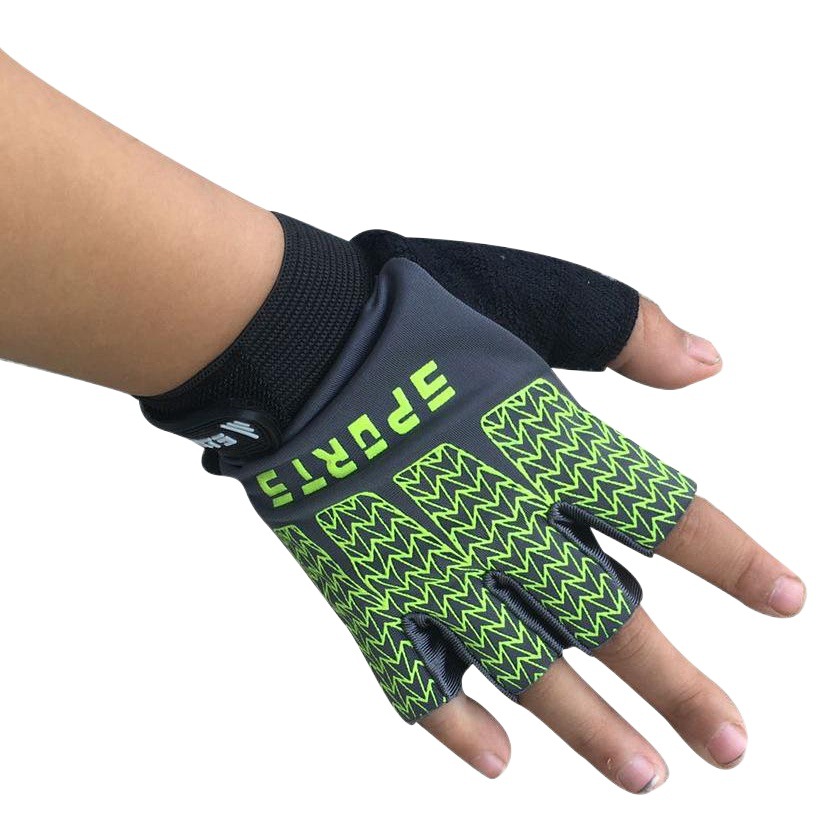 Picture of Children's Half-Finger Gloves Bicycle for Middle-large Children Unisex Autumn Non-slip Outdoor Balance Mountain Bike Riding Style