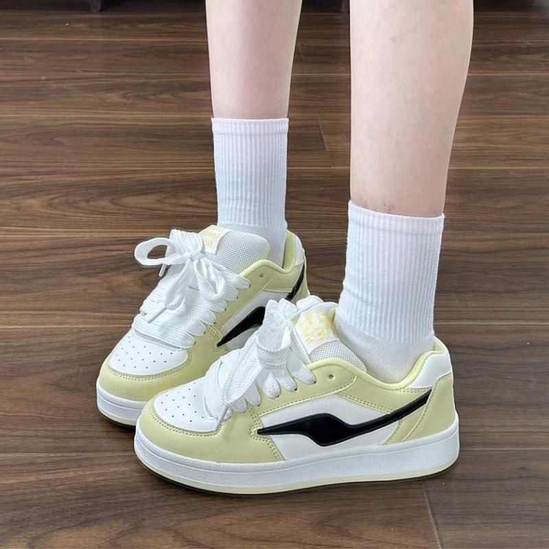 Zhao Rusi Same Style Vintage wine red Platform Bread Shoes Women's Instagram Fashion 2024 Autumn All-match Casual Sneakers for Women