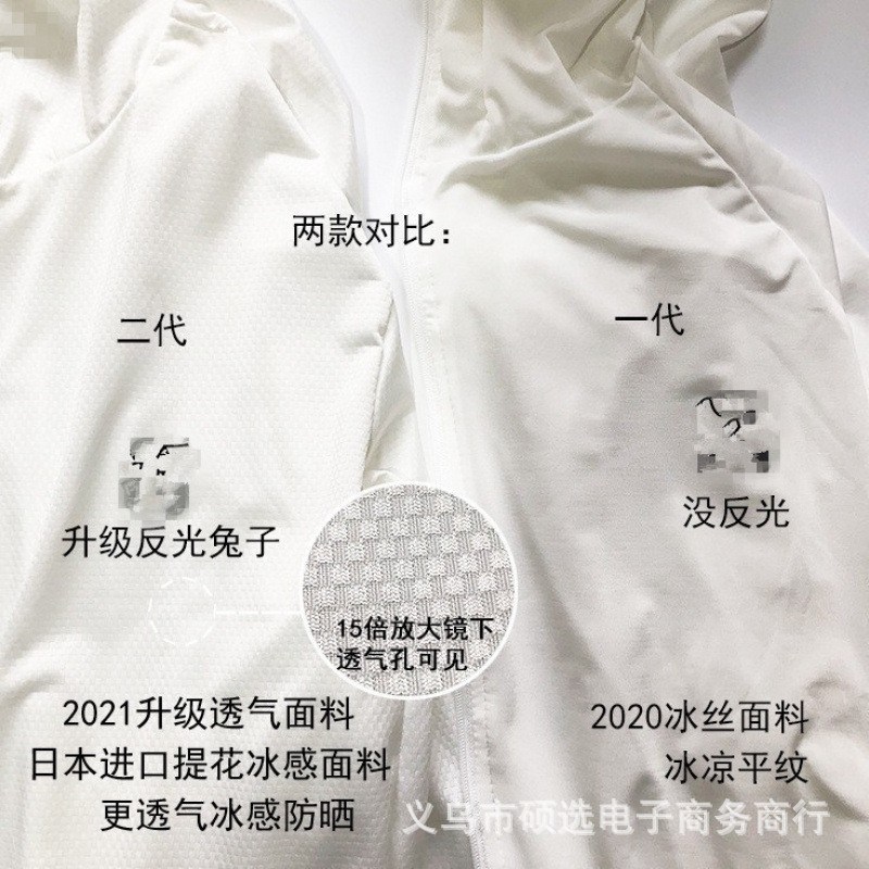 Picture of Ice Silk Sun Protection Clothing Women's Summer Thin UV Protection All-match Sun Protection Clothing Loose Sports Outdoor Hooded Coat Women