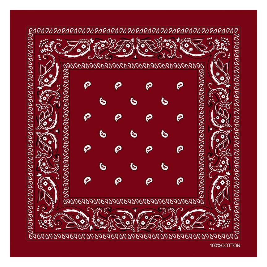 Cross-border American 23g cotton cashew flower outdoor riding square hiphop hip-hop paisley scarf wholesale
