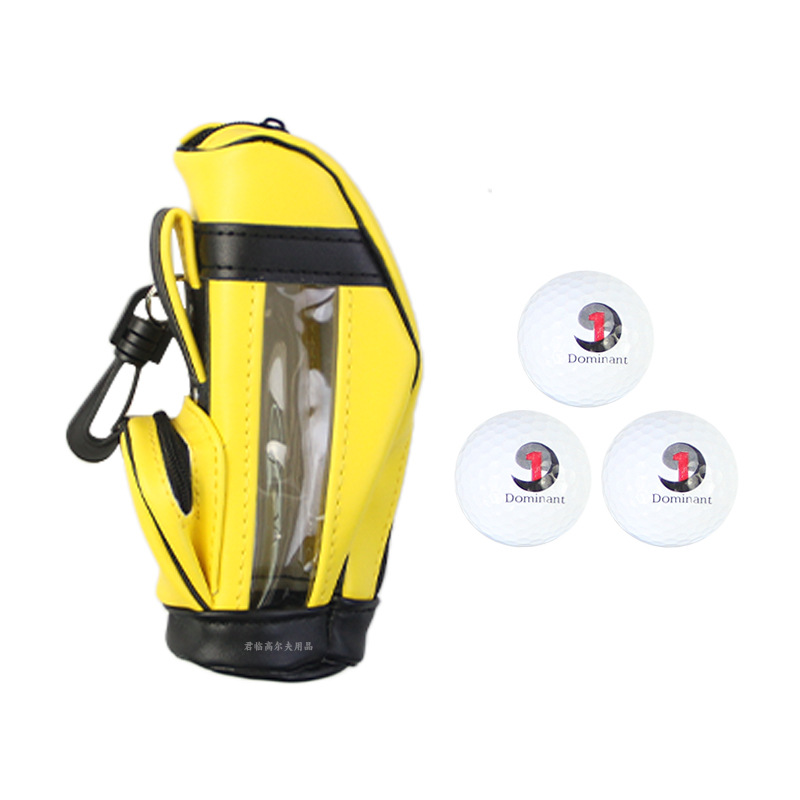Picture of Golf ball bag PU waterproof fabric nylon material can hold 3 balls golf ball 5 color mini ball bag
