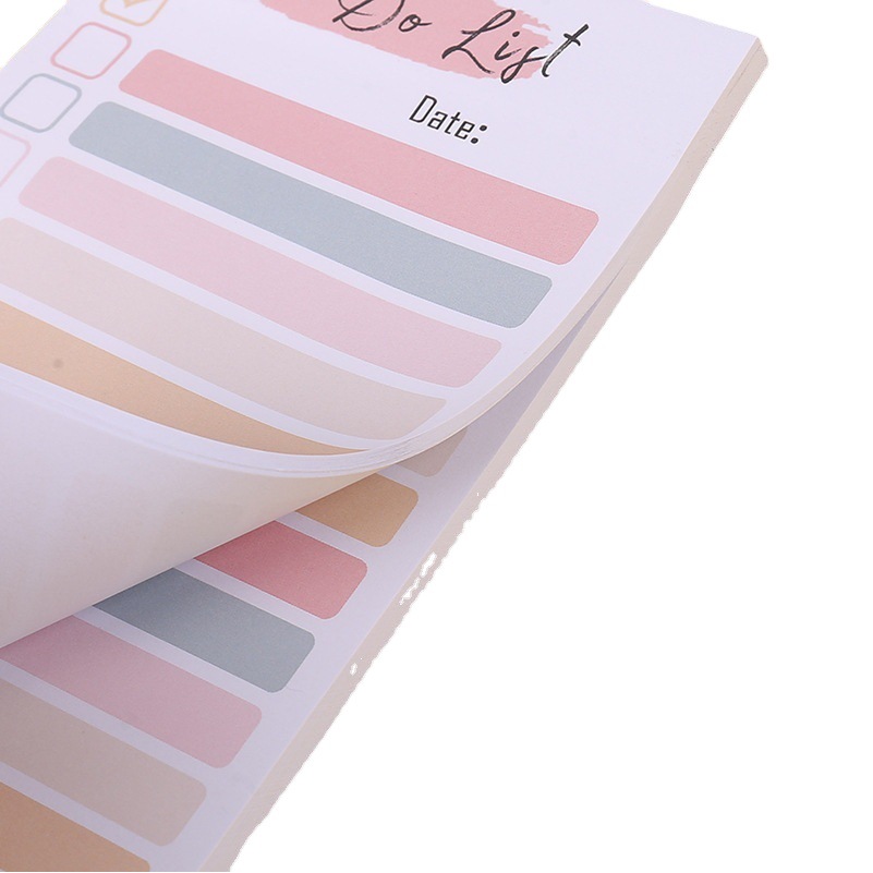 Cross-Border Rainbow Style Sticky Notes Multi-Color Fluorescent Paper Colorful Note Stickers Strong Stickiness Ready-Made Sticky Notes