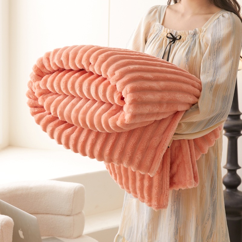 Picture of Light Luxury Rabbit Plush Blanket Sofa Blanket Casual Blanket Autumn and Winter Bedroom Thickeneded Warm Blanket Air Conditioning Nap Bed Sheets