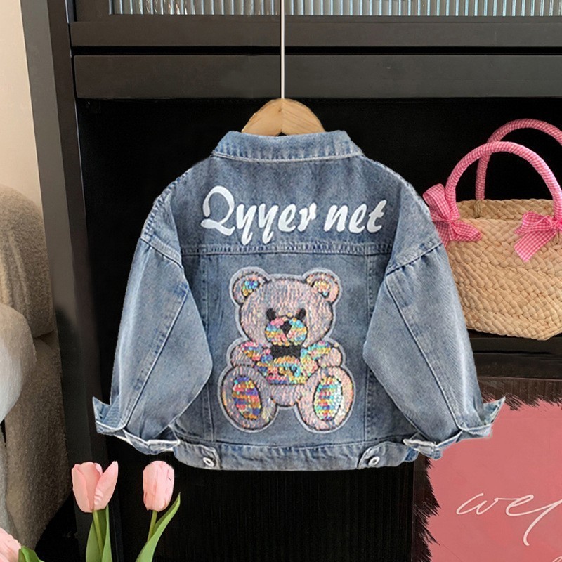 Picture of 2025 New Fashionable Toddler Spring Clothing for Girls, Children's Clothing, Girls' Denim Jacket, Spring and Autumn Style