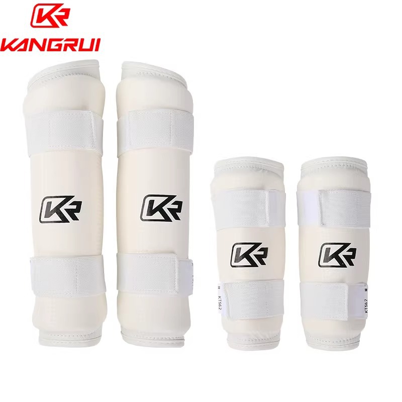 Kangrui Taekwondo Arm and Leg Protection Combination Karate Elbow Protection Martial Arts Fighting Adult Children's Sports Environmental Protection Protective Armor