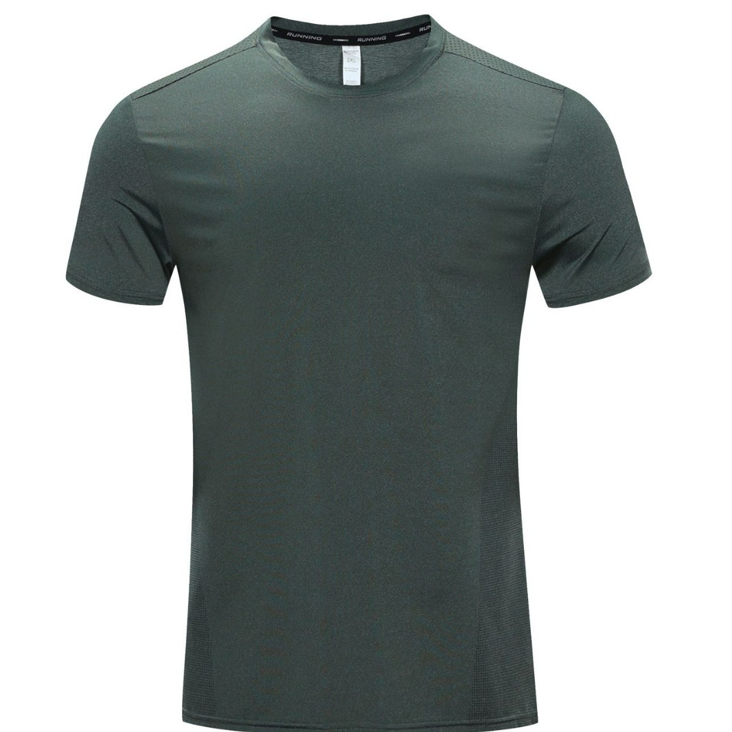 Picture of Nylon Quick-drying Clothes T-shirt Men's Fitness Running Loose Round Neck Summer Ice Silk Training Clothes Base Sports Short-sleeved Men's