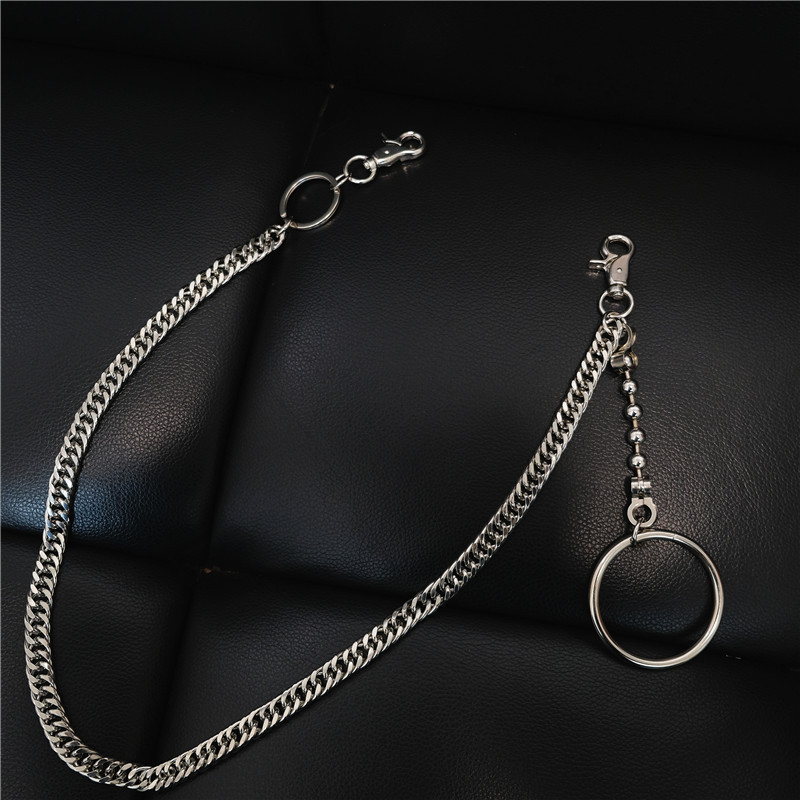 Super-fire buckle waist punk metal double-layer pants chain waist chain set retro hip-hop style all-match Fashion factory direct sales