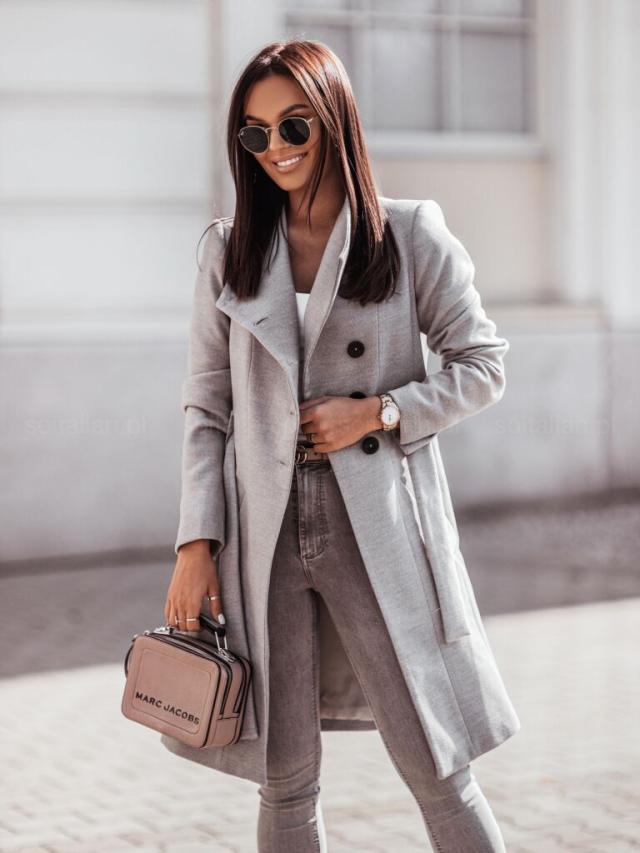 Picture of 2024 autumn and winter Europe and the United States new cross-border women's clothing Amazon woolen cloth coat solid color strap long woolen coat