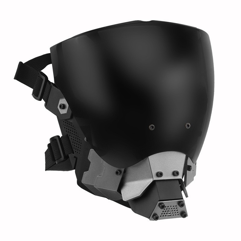 Real CS Tactical Full Face Protective Mask Outdoor Riding Personality Dress-up Black Lens Mask Prom Props
