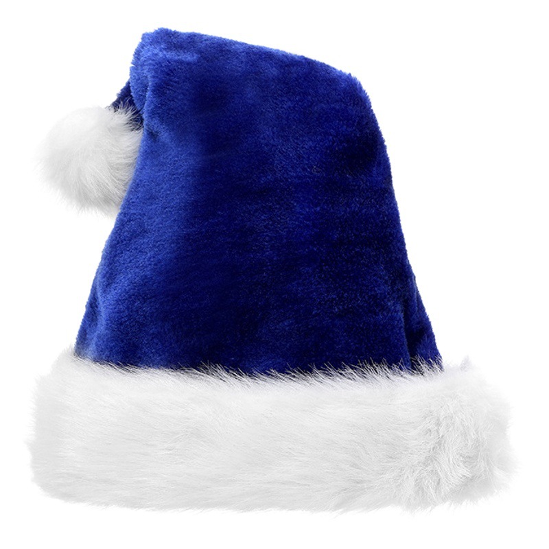Christmas High-grade Plush Christmas Hat Extra Large Thickened Big Ball Christmas Hat Old Man Hat Green Pink Red