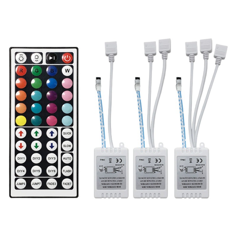 led lights with rf controller rgb 24 key 44 key small white box mini usb 5V -24V light bar remote control