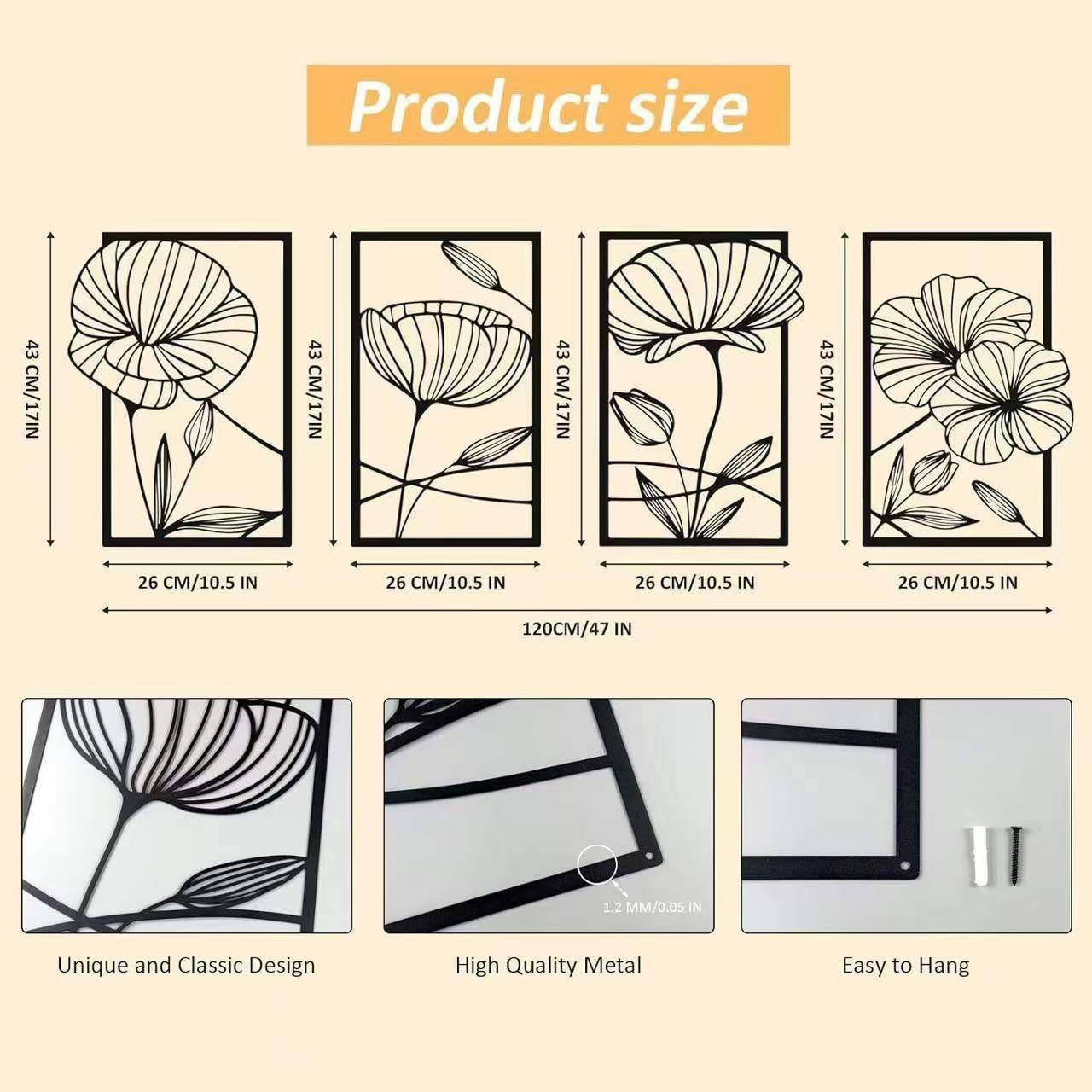 Picture of Amazon Metal Simple Female Line Silhouette Background Wall Iron Crafts Home Living Room Bedroom Wall Hanging