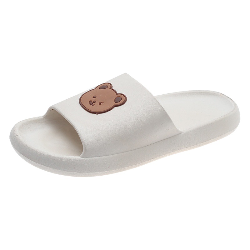 Summer New Style Slippers for Women, Cartoon Bear Slippers for Men, Home Non-Slip Outer Wear Slippers Wholesale