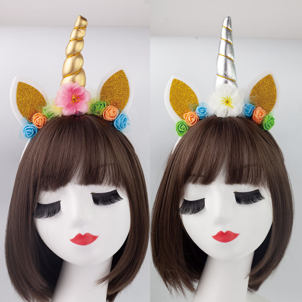 Picture of Halloween cross-border new unicorn hairband children holiday party headdress baby birthday gift hair accessories wholesale