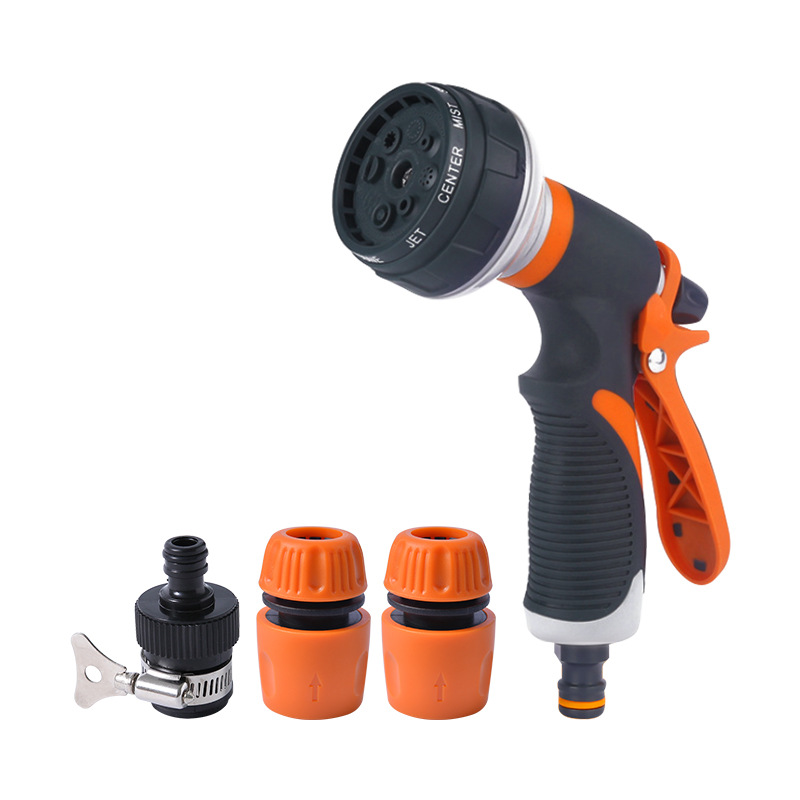 Picture of Amazon Hot Sale High Pressure Car Wash Water Gun Multi-function Adjusting Spray Gun Garden Watering ABS Glue 8 Function Water Gun