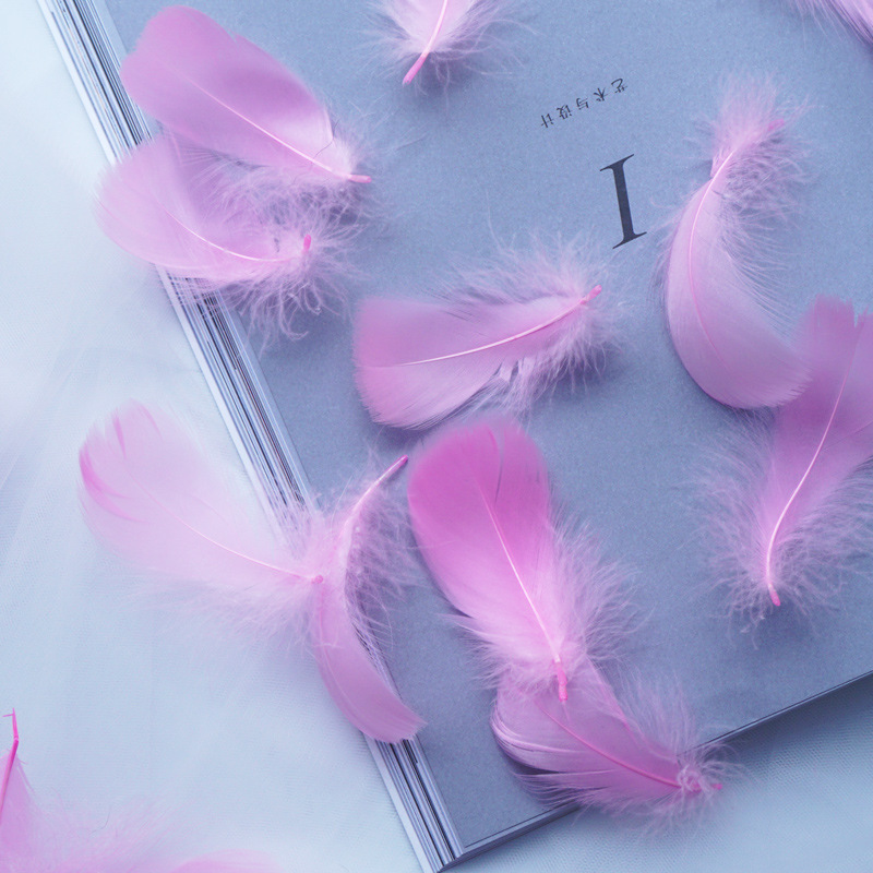 Picture of Manufacturer Wholesale Macaron Colorfulful Small Feather 5-8cm Goose Feather Small Floating Wave Ball Balloon Filling Decorative Material