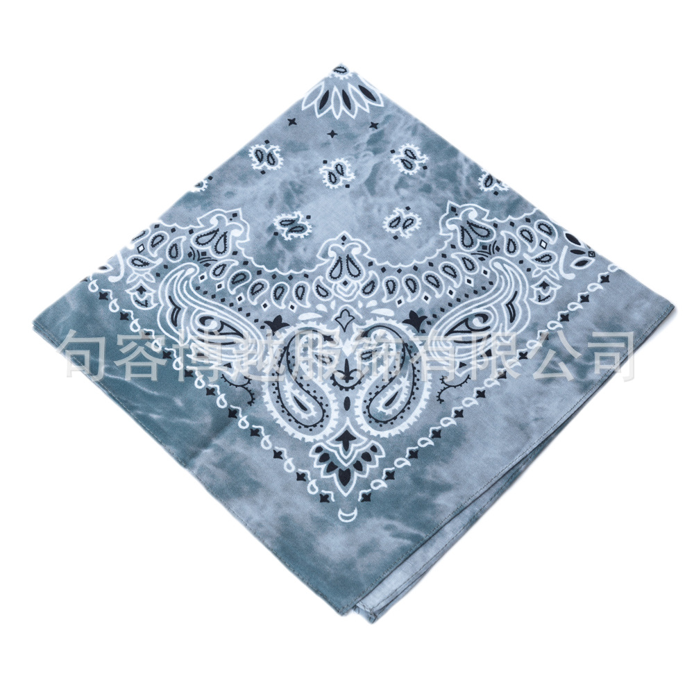 Picture of Cross-Border Outdoor Multi-Functional Hip-Hop Hip-Hop Cotton Headscarf Tie-Dyed Paisley Sunflower Square Scarf Bandana