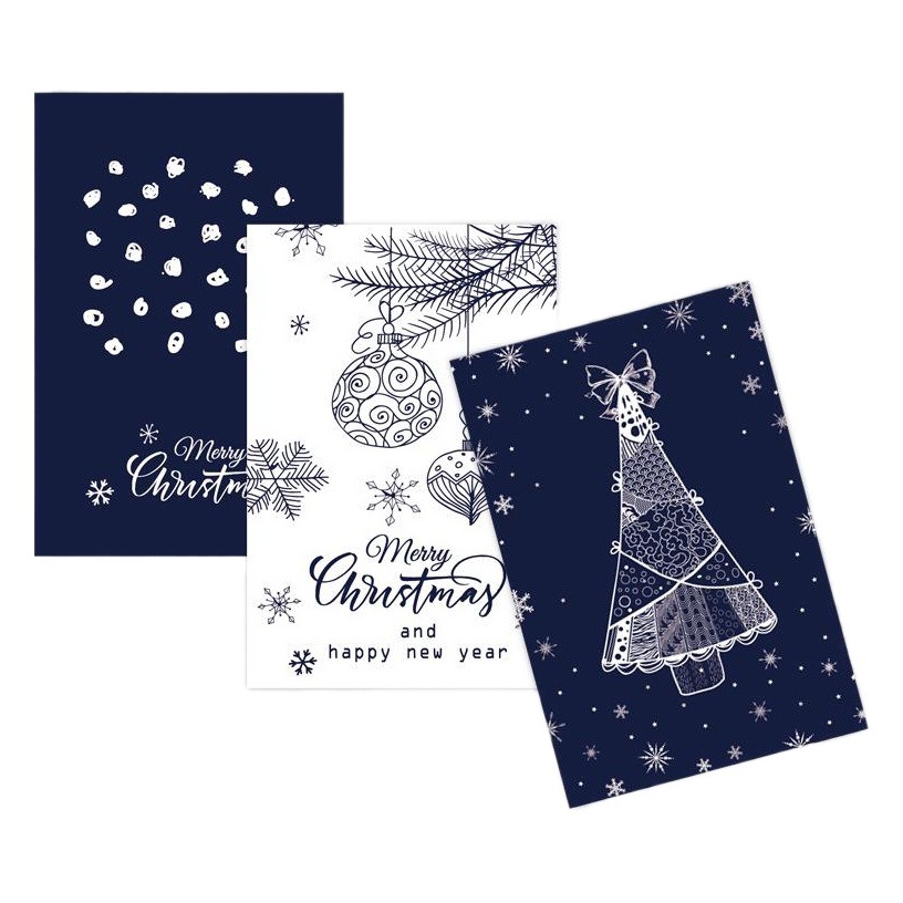 Amazon hot creative Christmas cards Christmas greeting cards wholesale 6 sets of envelopes