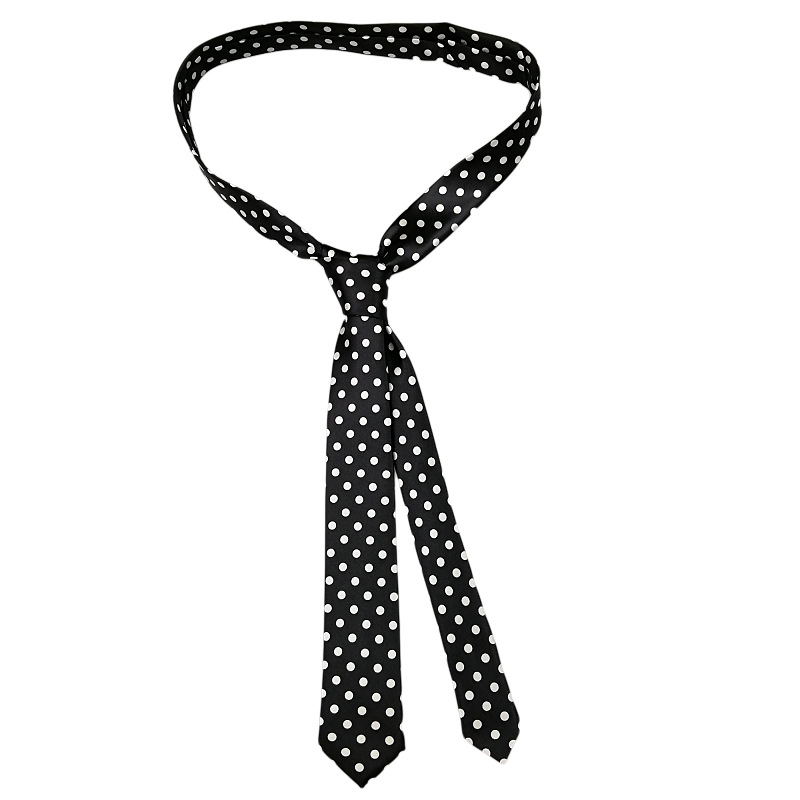 Picture of Zebra Leopard Print Love Poker Letters 5cm Matchinging Shirt Ins Student Tie Unisex Versatile Can Be Customized