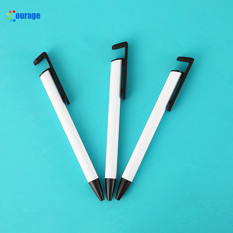 Cross-border hot-selling ballpoint pen round head advertising printing pen thermal transfer bullet press ballpoint pen DIY with coating