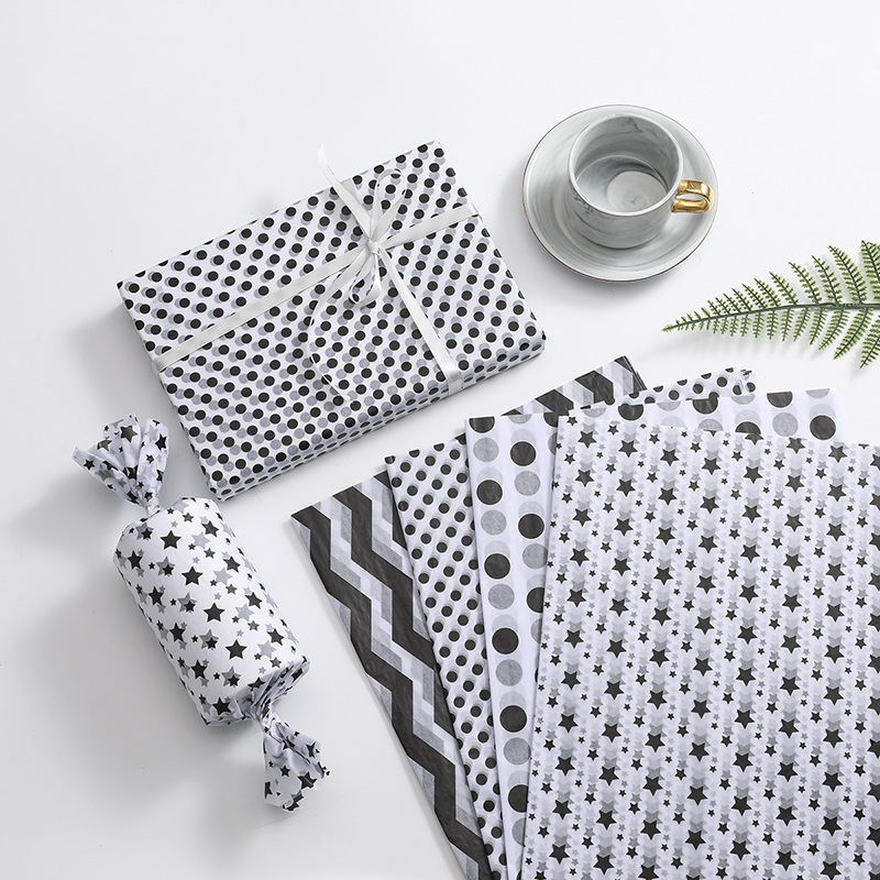 20 Sheets of Copy Paper, Black Classic Pattern Sydney Paper 50X 35cm Moisture-Proof Packaging Paper Towels for Shoes, Hats and Bags