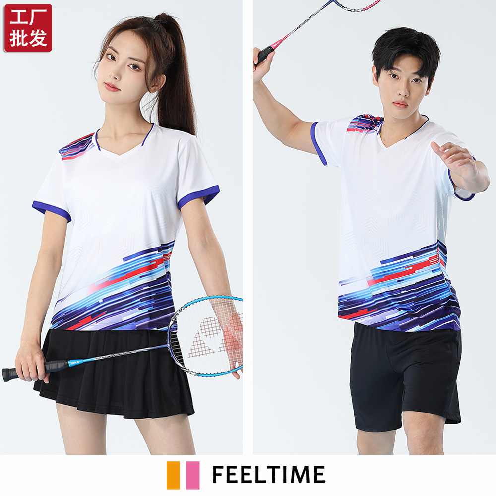 [FeelTime Factory Store] Quick-dry high-end badminton jackets for men and women, sports sets, table tennis and tennis jerseys