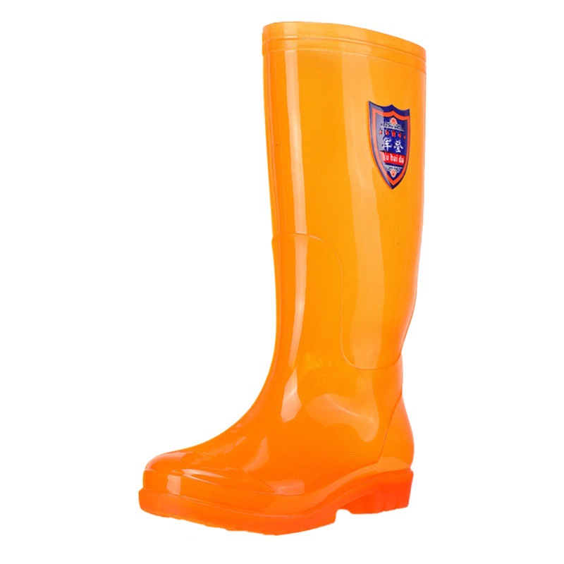 Military Climb Tube No Interior Brown Quick-drying Construction Site Shoes Long Tube Waterproof Boots Non-slip Rain Shoes No Mesh Quick-washable Boots