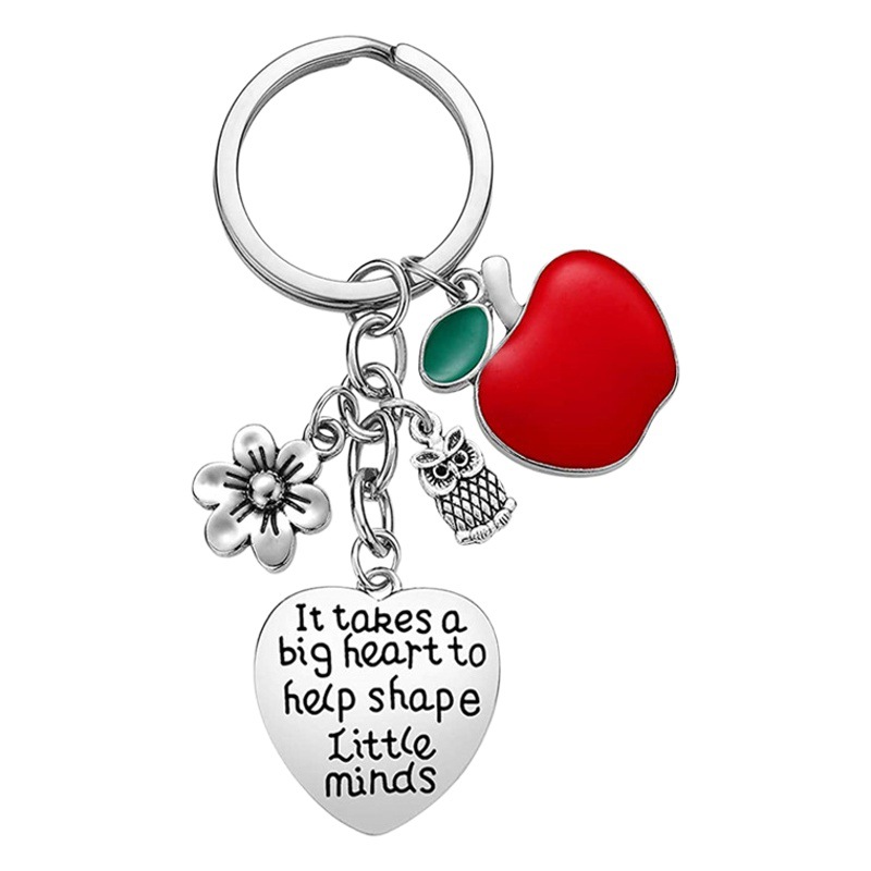 Amazon Best Selling Stainless Steel Keychain Teacher Ladies Christmas Valentine's Day Gift Exquisite Gift