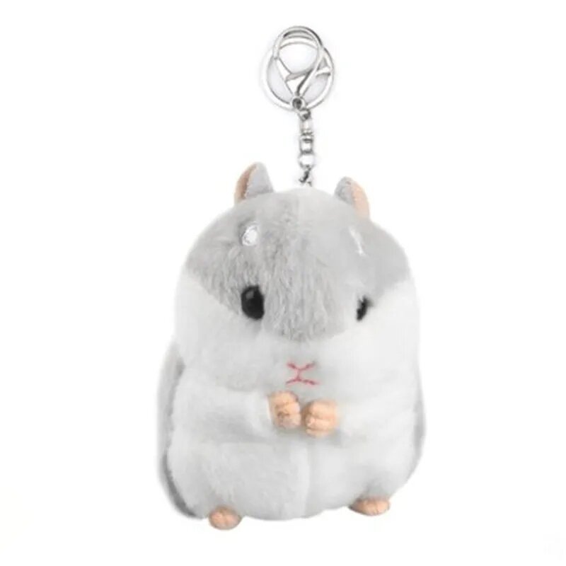 Picture of Plush Chubby Hamster Doll Keychain Pendant Girls South Korea Creative Cute Doll School Bag Hanging Ornaments