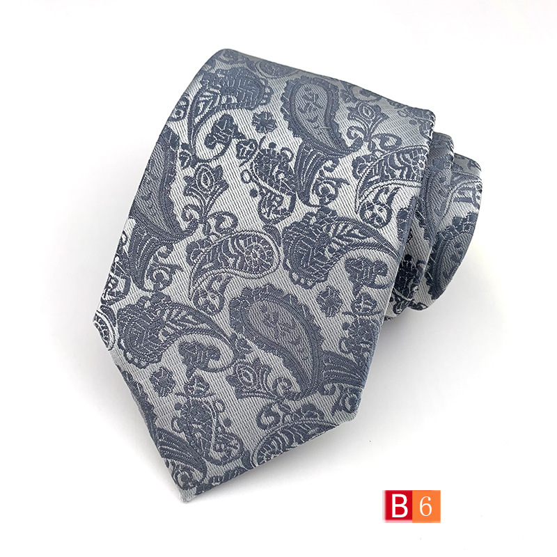 Picture of Tie Men's Polyester Jacquard Fabric Tie Cashew Flower Paisley 18 Color Men's Tie Factory Wholesale