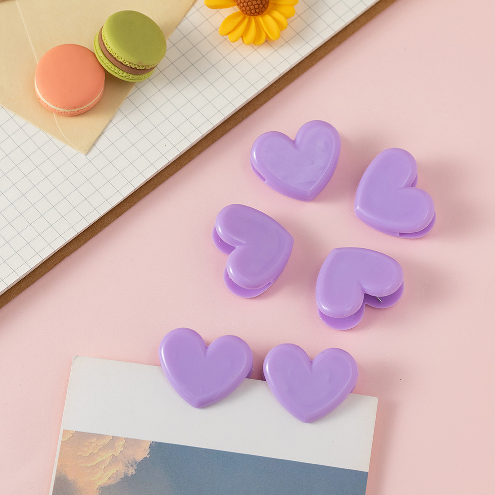 Picture of Japanese girl heart cute pink decorative small clip love clip decorative photo clip material storage clip sealing clip