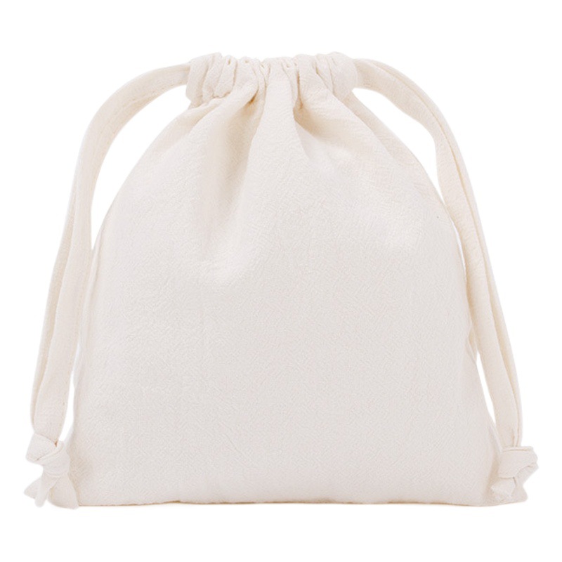 Blank in stock cotton bag washed cotton drawstring bag colorful artistic all-match drawstring jewelry cosmetic storage bag