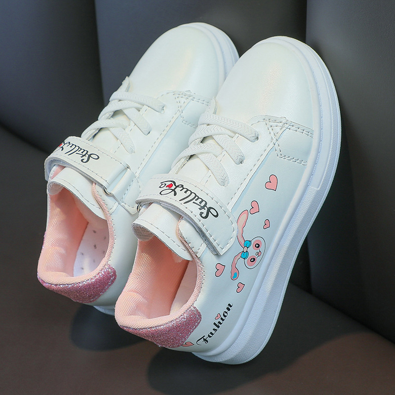 Picture of 2025 Spring and Autumn New Children's White Shoes Girls Student Flat Casual Sports Shoes 3-12 Years Old Running Shoes Sneakers