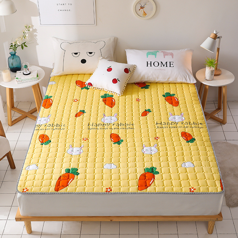 Picture of Four Seasons Mattress Cushion Household Protective Pad Thin Student Dormitory Single Bed Mattress Cushion Folding Bedroom Double