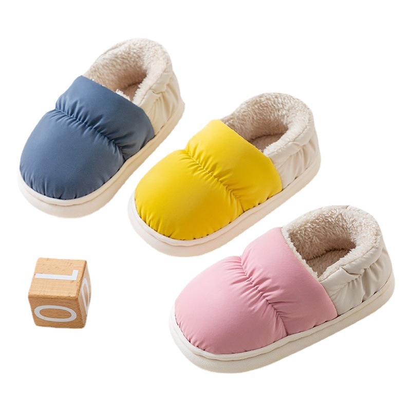 Children's Cotton Shoes with Covered Heels and Thick Soles, Winter Warm Parent-Child Slippers, Non-Slip Indoor Baby Cotton Slippers for Girls, Cold-Proof