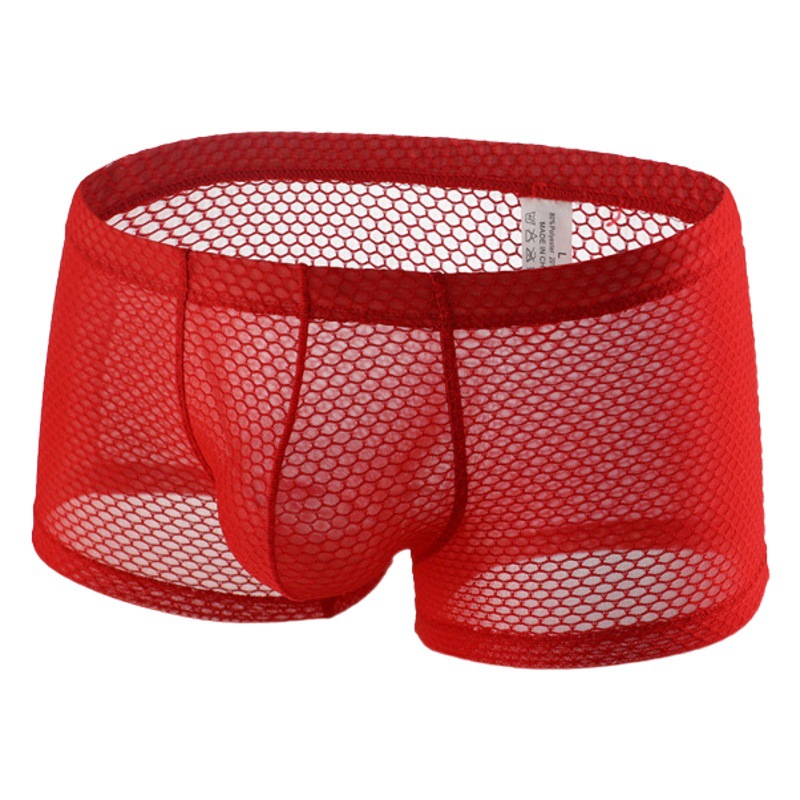 Men's Underwear Boxer Briefs Boxer Briefs Summer Mesh Breathable Young Men Sexy Underwear Wholesale