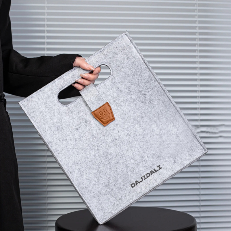 2025 New Felt Bag Customized Felt Handbag Employee Welfare Storage Bag Business Anniversary Packaging Bag