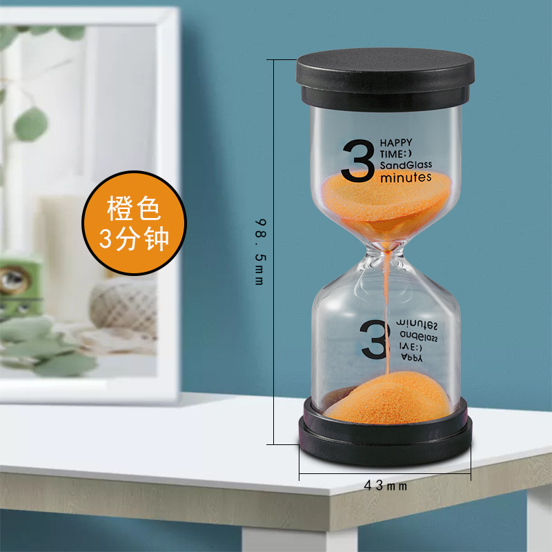 Picture of Manufacturer Wholesale Black Cover Hourglass Timer 1/3/5/10/15/20/30/45/60 Points Creative Gift Hourglass