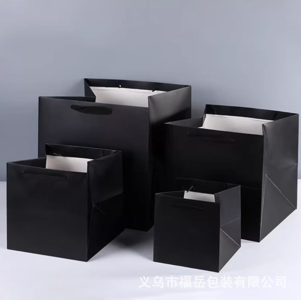 Square Gift Bag Holiday Universal Gift Bag Birthday Gift Packaging Bag High-end Gift Box Kraft Paper Tote Bag