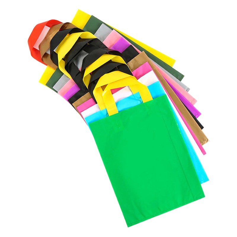 Clothing Tote Bag Advertising Bag Vertical Version Colorful Packaging Bag Multi-Specification Pe Custom Thickened