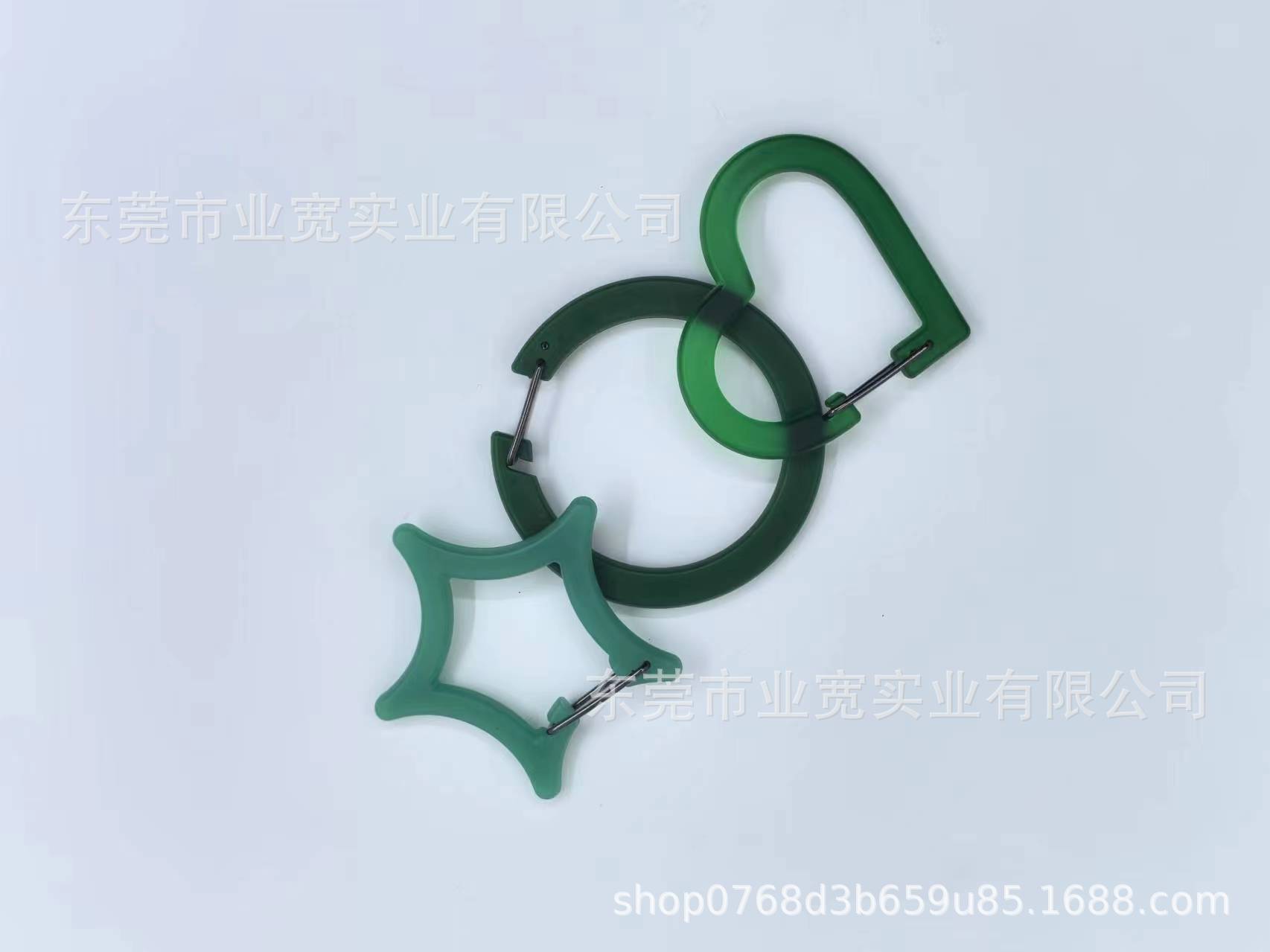 Picture of Japanese dopamine color love star round ring buckle key chain pendant buckle combination cute