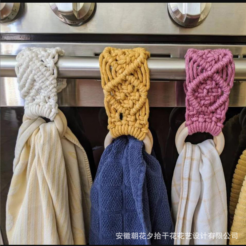 Picture of Cross-border E-commerce Hand-woven Towel Hanging Ring Decorative Tapestry Towel Rack Decorative Boutique Hanging Nordic Style