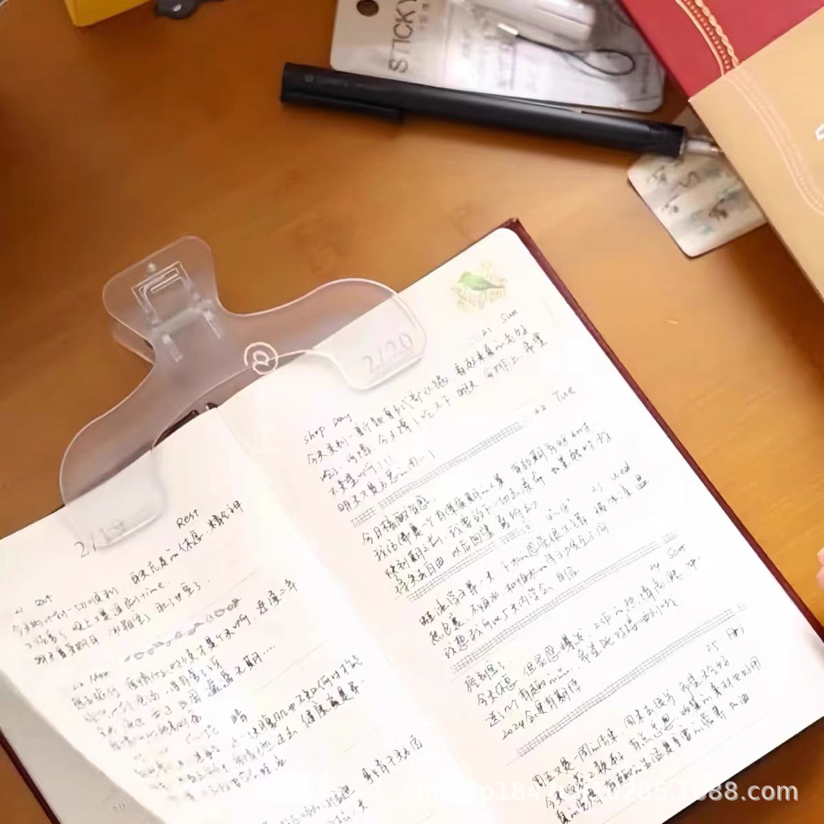 Transparent Acrylic Cover Book Holder Simple Ins Student Fixed Book Holder Niche Design Sense Practical Notes Holder