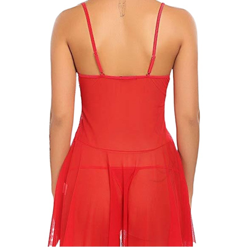 New European and American lace strap nightgown sexy temptation passion pajamas sexy underwear perspective foreign trade a generation of hair