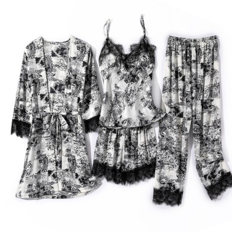 Europe and the United States foreign trade cross-border sales new ladies leisure home pajamas suspenders nightgown nightgown home clothing set