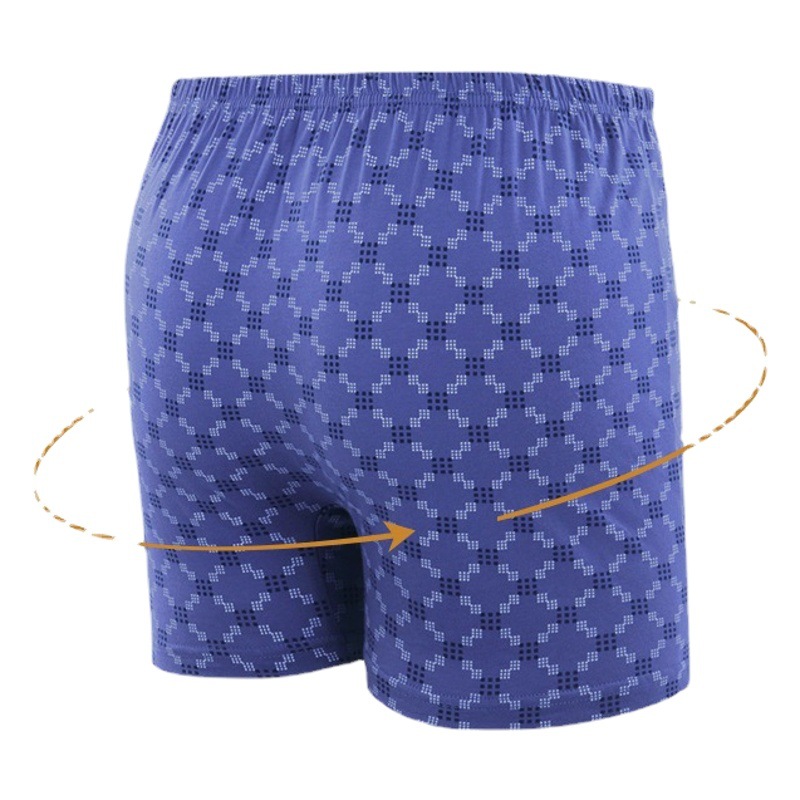Middle-aged and Elderly Dad's Underwear Men's Boxer Pants for Old Men's Boxer Pants Grandpa Summer Loose Pants for Old Men Pure Cotton
