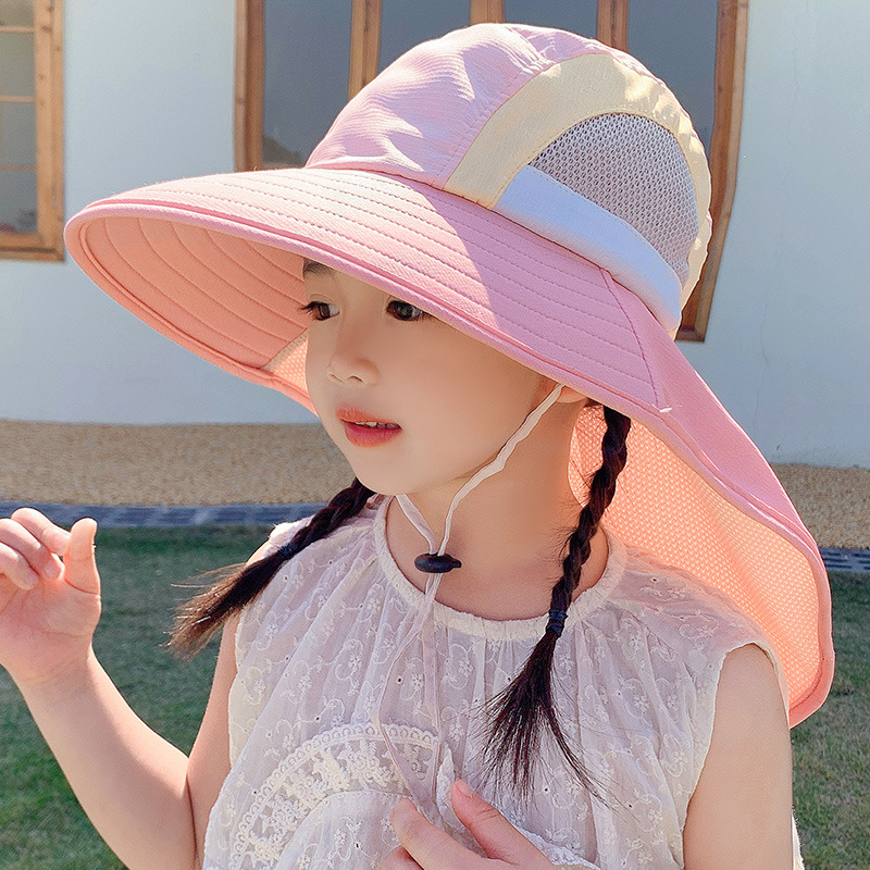 Children's Sunscreen Hat Big Brim UV Protection Summer Boys' and Girls' Dome Beach Hat Sun Hat