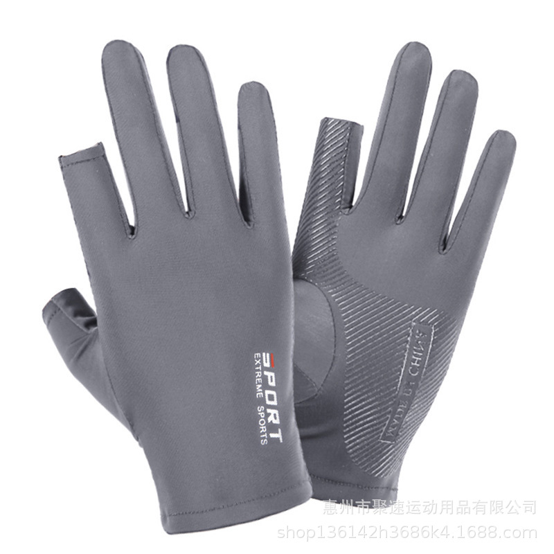 Picture of Ice Silk Gloves for Men and Women, Cycling Sports Fitness Luya Fishing Climbing High Elasticity Comfortable Sweat-Absorbent Sun Protection Gloves