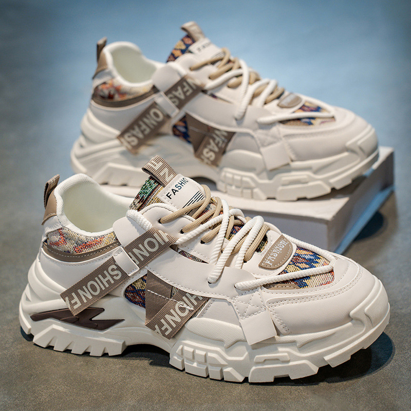 Internet celebrity popular men's shoes summer 2025 new mesh sneakers, youth trendy brand versatile height-increasing daddy trendy shoes