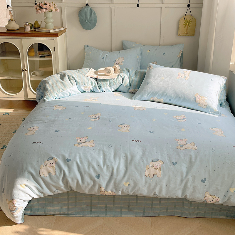 Picture of Wholesale ins cotton four-piece student dormitory three-piece set bed hat autumn and winter group purchase gift generation manufacturers